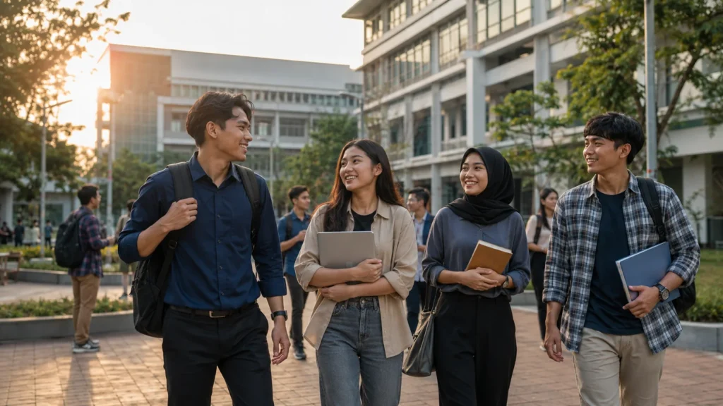mahasiswa kuliah sambil kerja di kampus